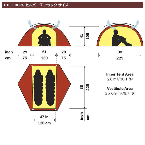 ヒルバーグ テント Allak 2 Red