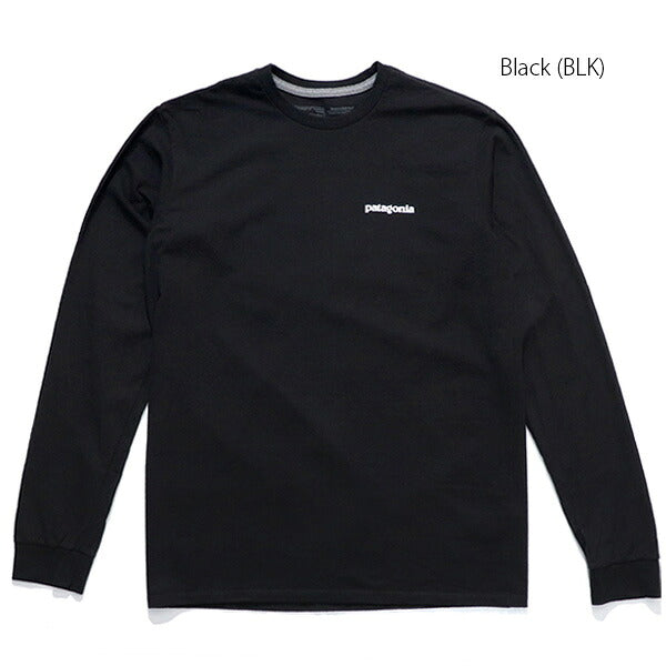Patagonia Men's Long-Sleeved P-6 Logo Responsibili-Tee Black BLK