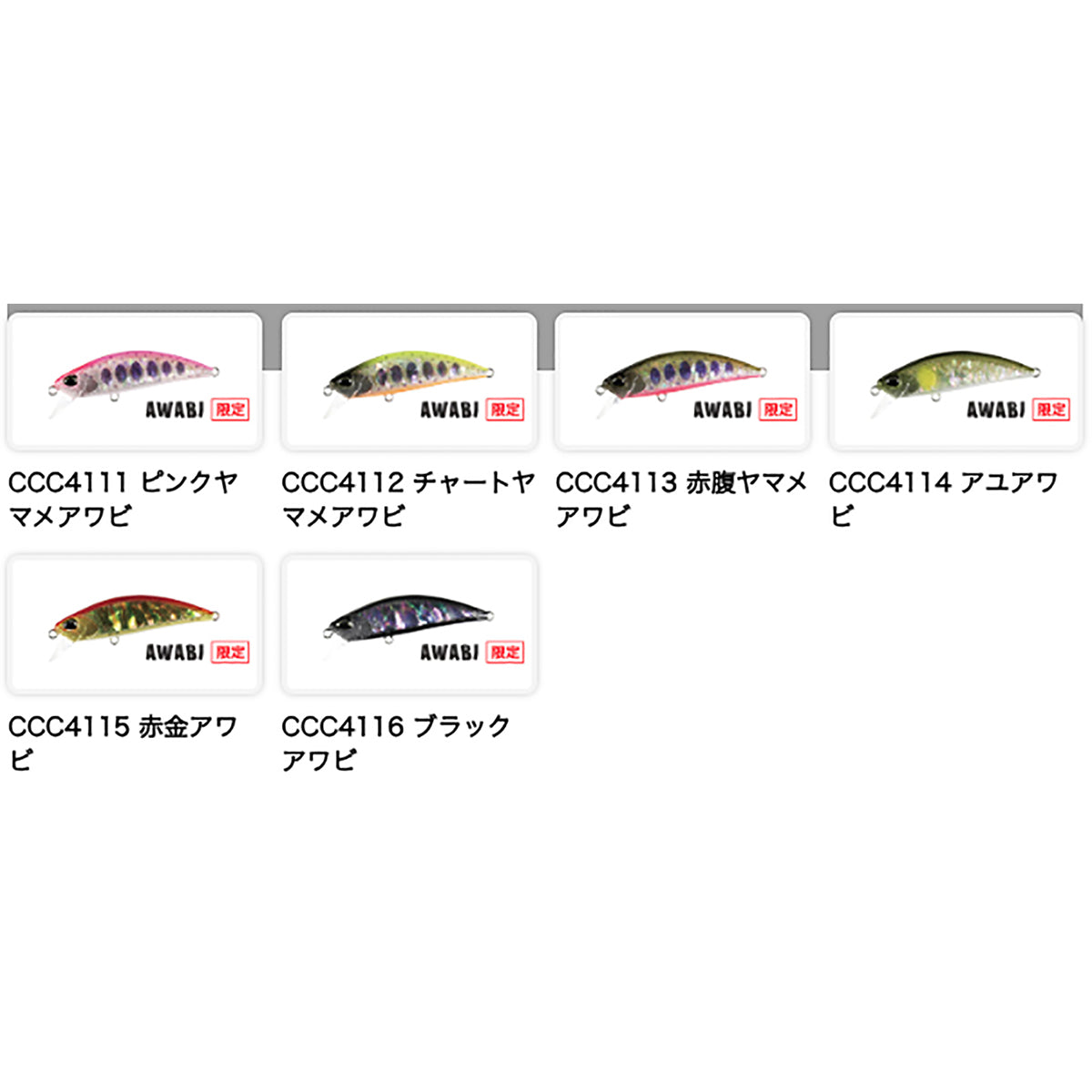 24SHﾘｭｳｷ60S ｱﾜﾋﾞ CCC4112 ﾁｬｰﾄﾔﾏﾒｱﾜﾋﾞ