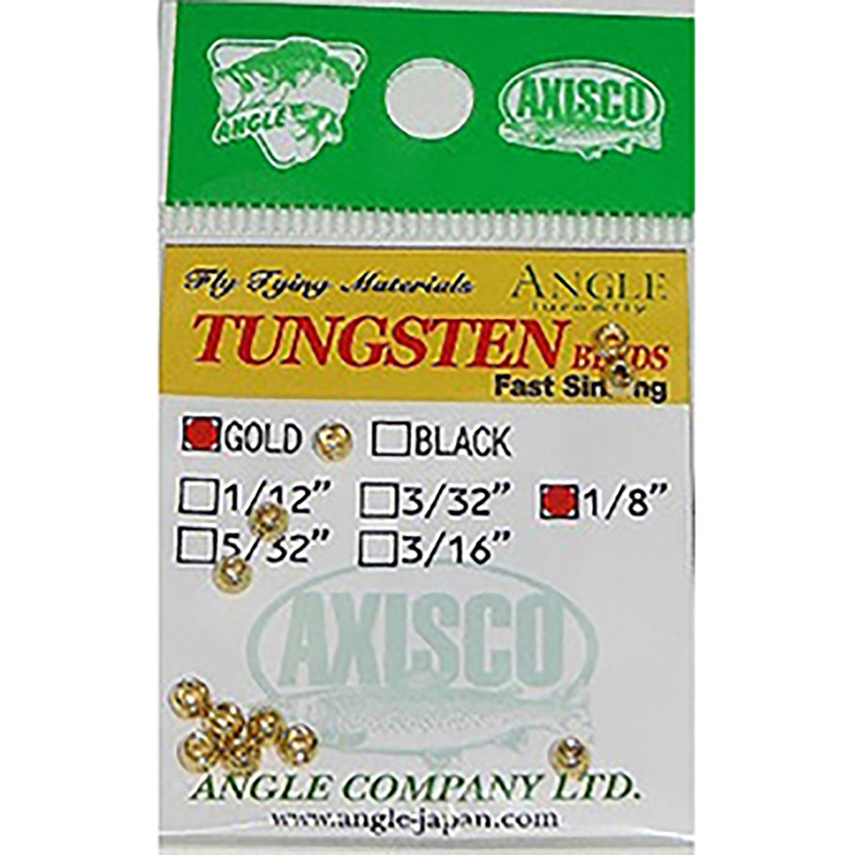 アングル(ANGLE) タングステンビーズヘッド 1/8 GO