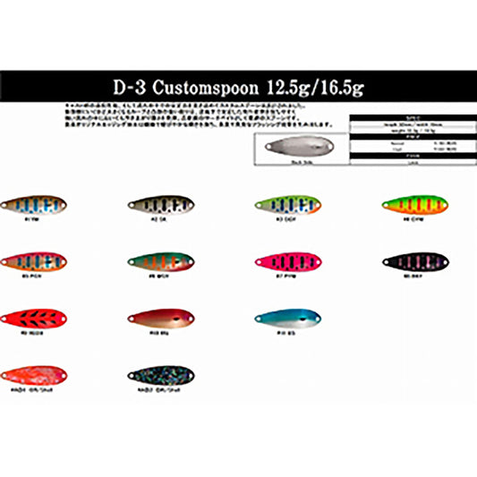 D3カスタムルアーズ(D3 Custom Lure's) スプーン 12.5g #02 SK