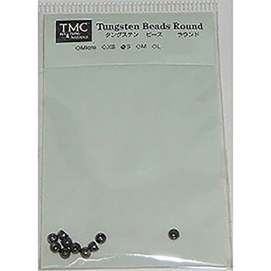 ティムコ(TIEMCO) TMC Tungsten Bead Black Round タングステンビーズ BLKラウンド S 2.8MM