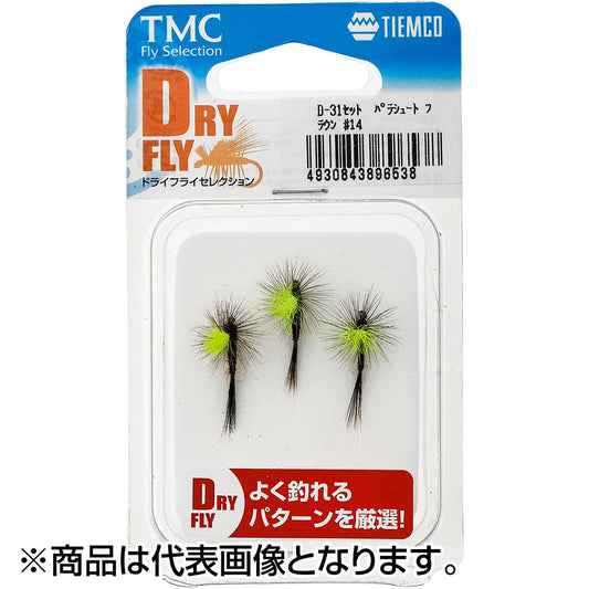 ティムコ(TIEMCO) 完成品フライセット ドライフライセレクション D-30セット パラシュート ブラウン #12