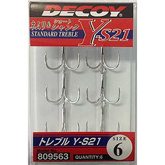 DECOY(デコイ) トレブル フック #6 Y-S21
