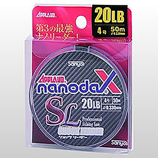 サンヨーナイロン APPLAUD ナノダックス ショック リーダー 50m 7lb 1.2号 アクアクリアー [フロロカーボンライン]【OFF】