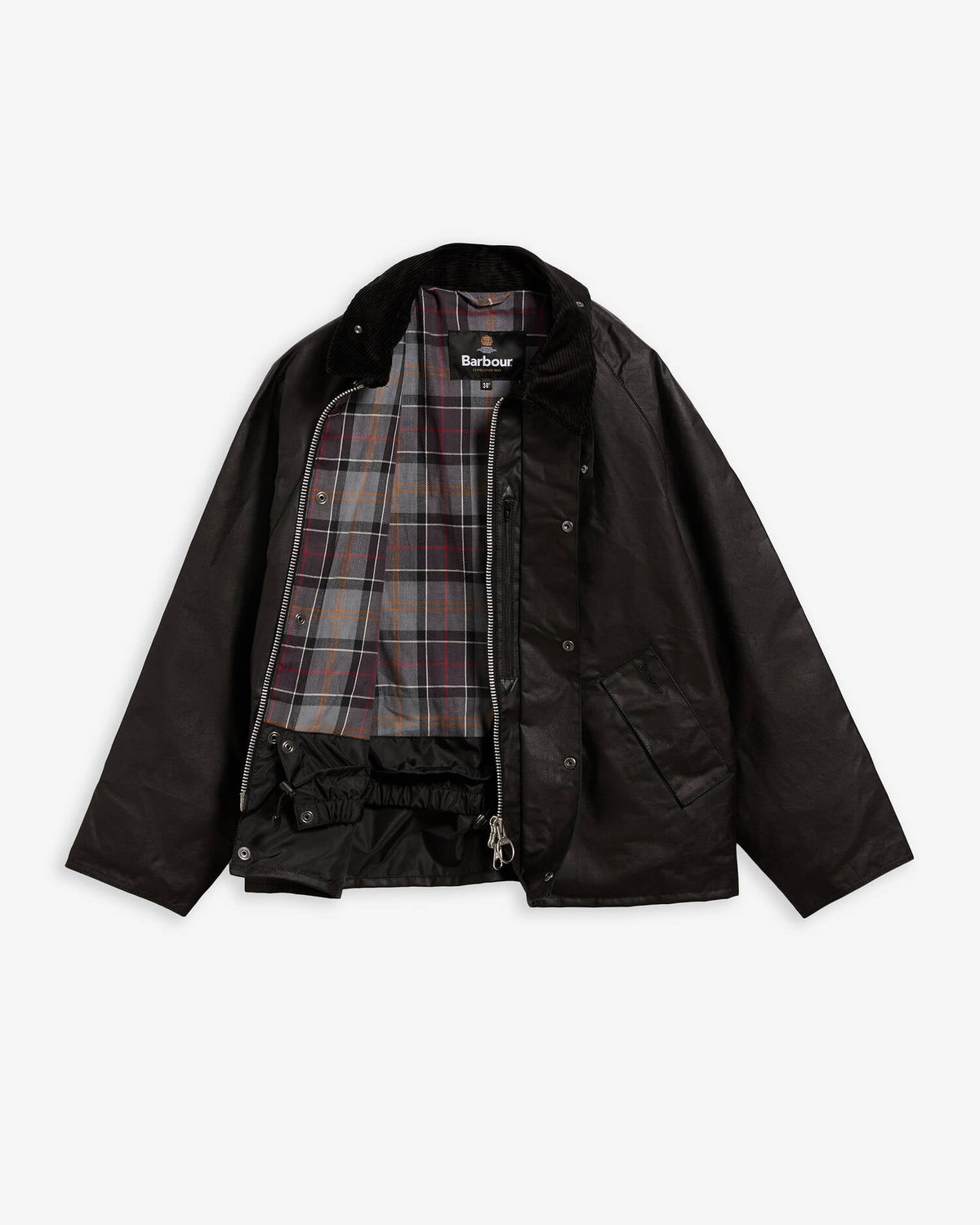 barbour os transport wax jacketblack 40