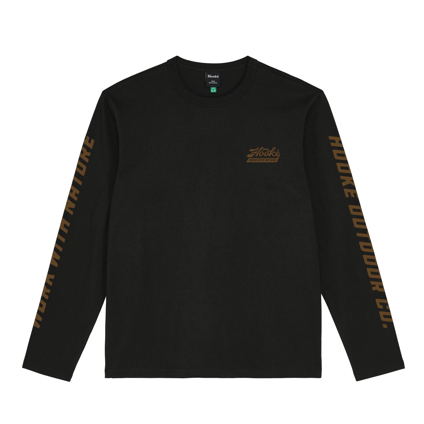 26S Ms Work With Nature Long Sleeve BLK -HOOKE