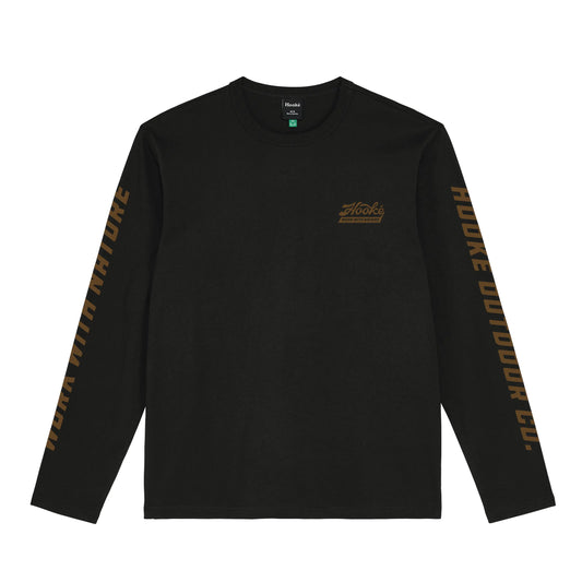 26S Ms Work With Nature Long Sleeve BLK -HOOKE
