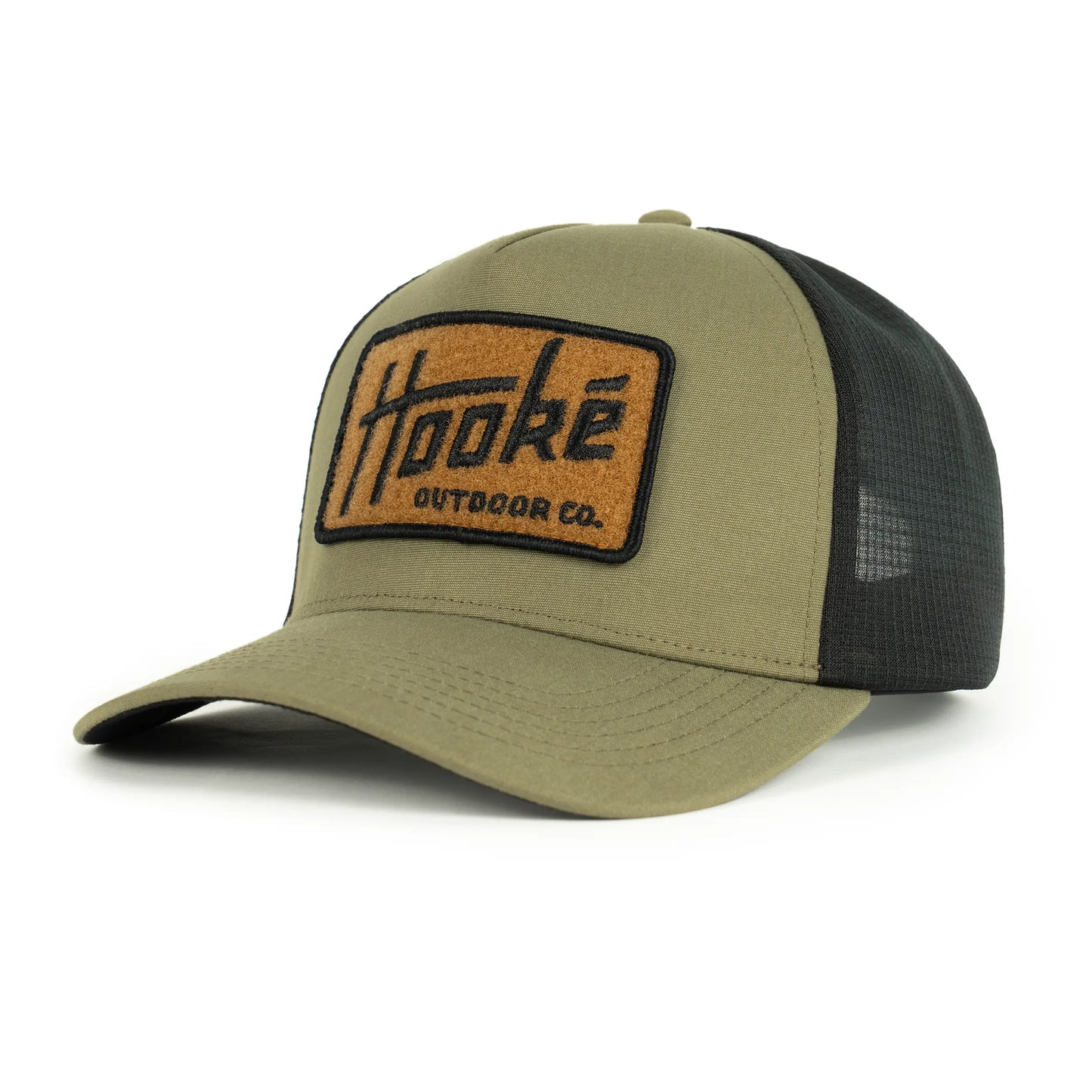 Outdoor Co. Curved Trucker Hat Burnt Olive & Black -HOOKE