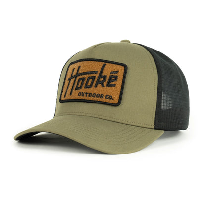 Outdoor Co. Curved Trucker Hat Burnt Olive & Black -HOOKE