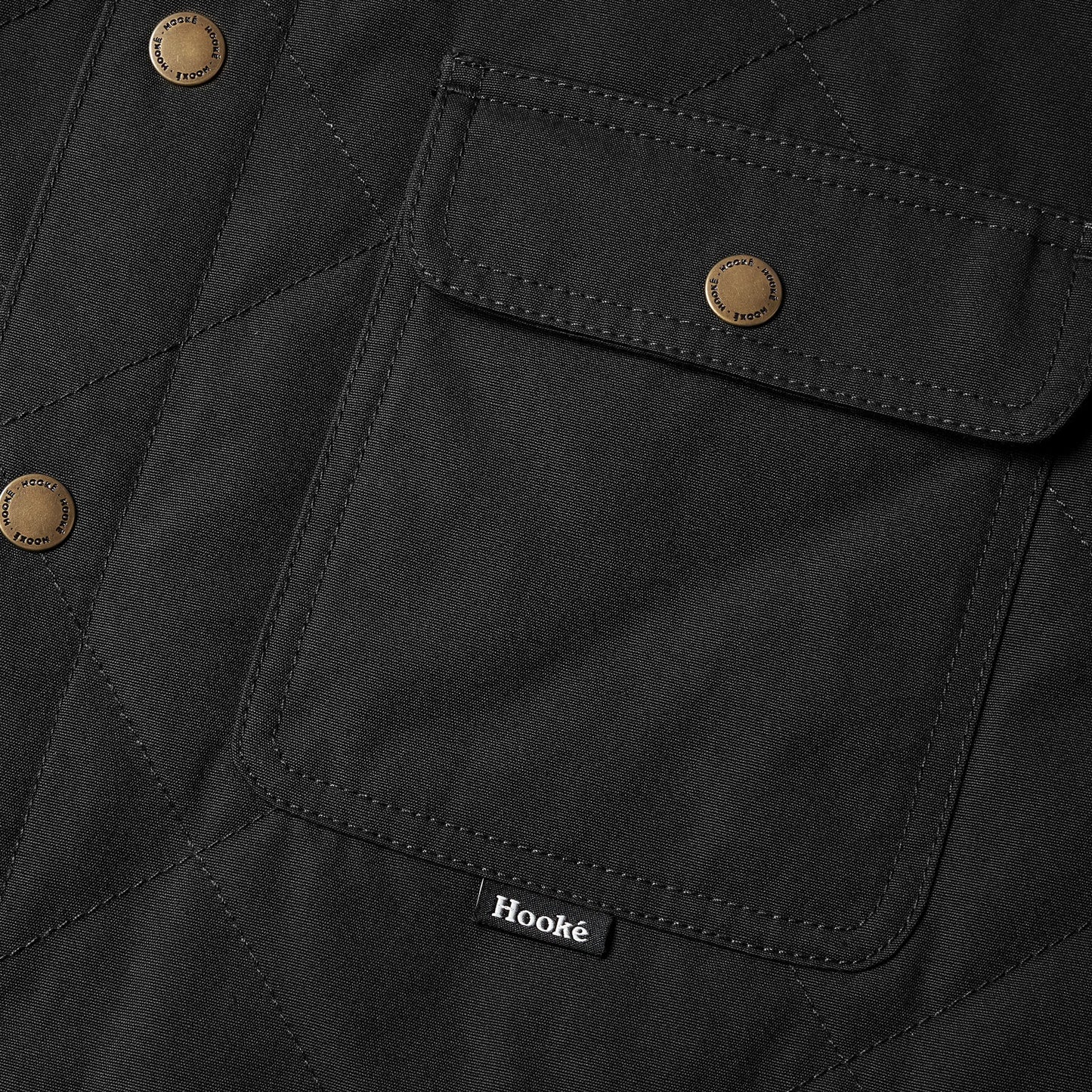 26S Ms Quilted Jack Shirt M-QIS Black -HOOKE