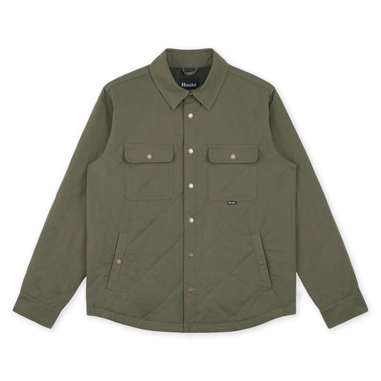 26S Ms Quilted Jack Shirt M-QIS Burnt Olive -HOOKE