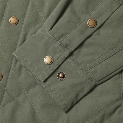 26S Ms Quilted Jack Shirt M-QIS Burnt Olive -HOOKE