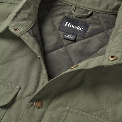 26S Ms Quilted Jack Shirt M-QIS Burnt Olive -HOOKE