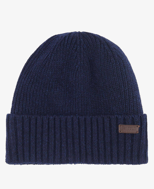 barbour carlton beanie hat navy