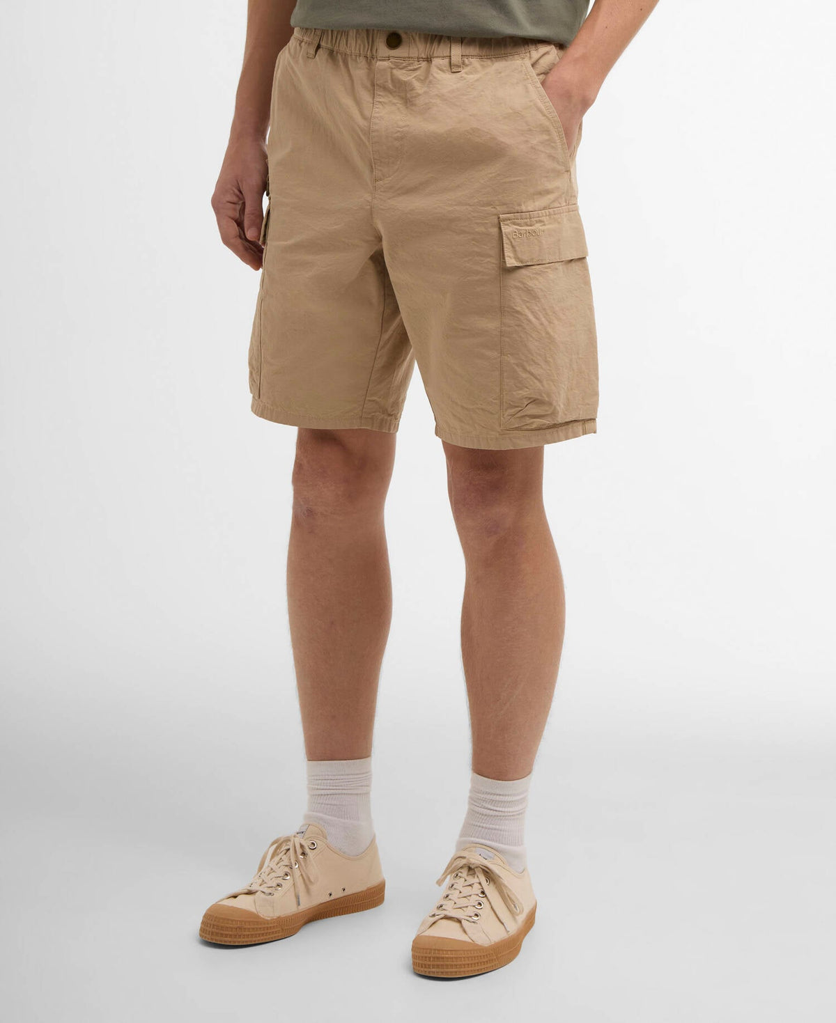 barbour spey poplin short tan M