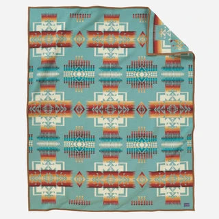 ChiefJoseph Blanket Robe Aqua 51128