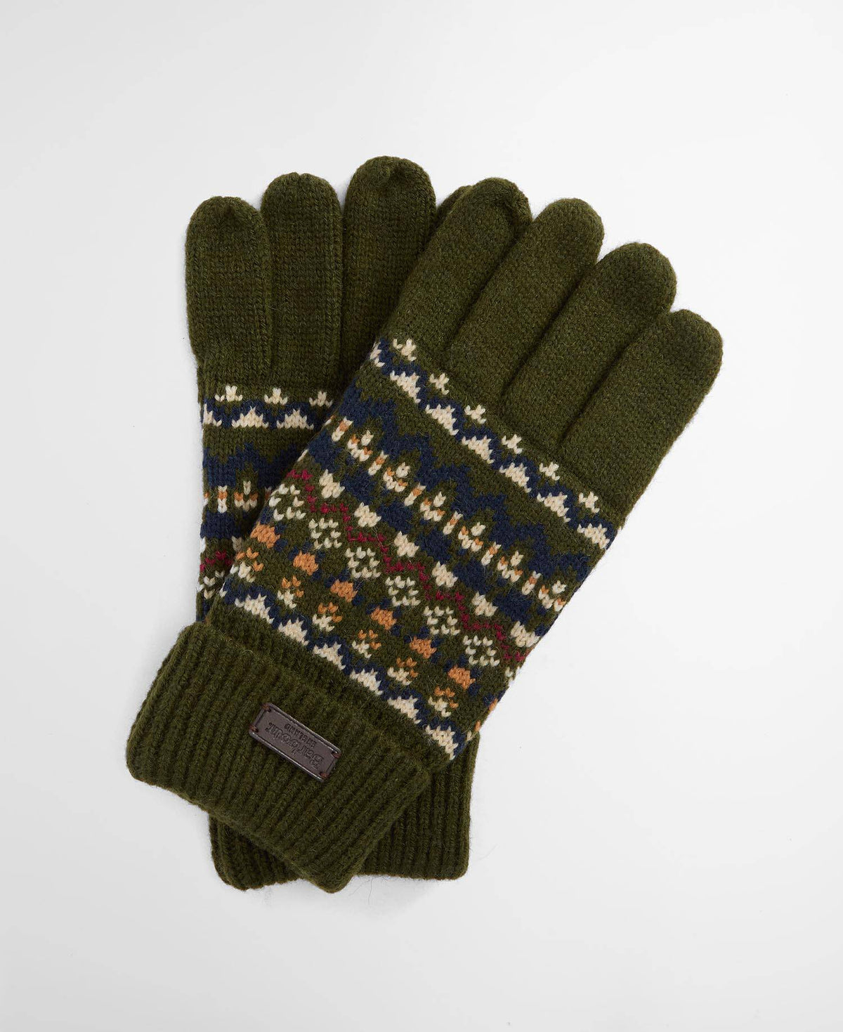 Barbour Marlow Fair Isle Gloves Olive MGL0148