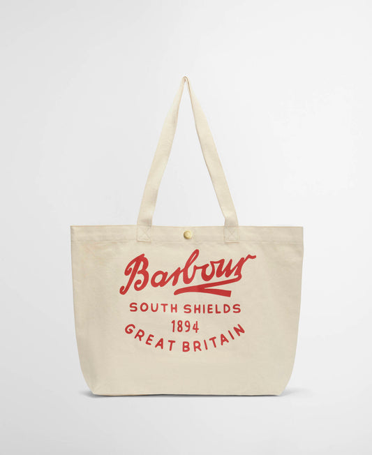 Barbour Script Tote Bag Red Logo UBA0752RE11