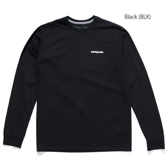 Patagonia Men's Long-Sleeved P-6 Logo Responsibili-Tee Black BLK