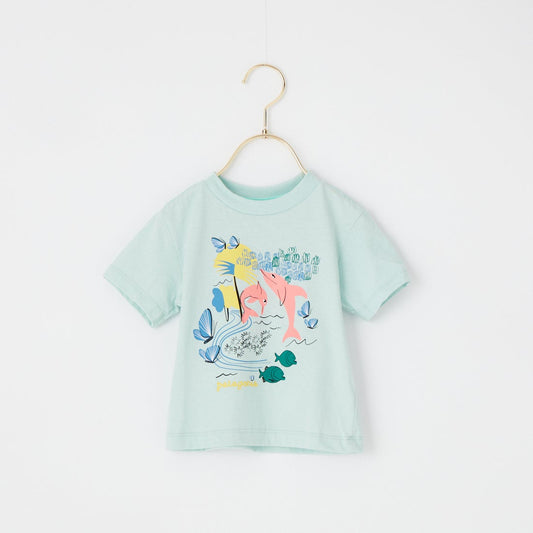 Patagonia Baby Graphic T-Shirt Pink Dolphins Thin Ice PDTI