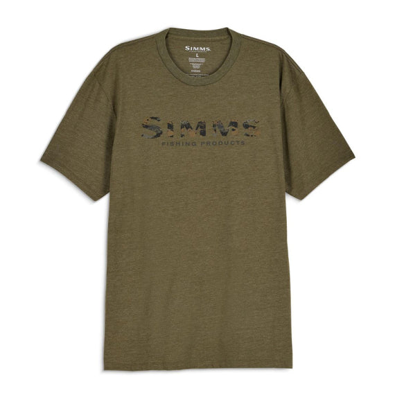 SIMMS Shroud Fill Logo T-Shirt Military Heather